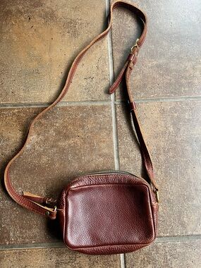 Portland Leather Company Pebbled Leather Crossbody Belt Bag